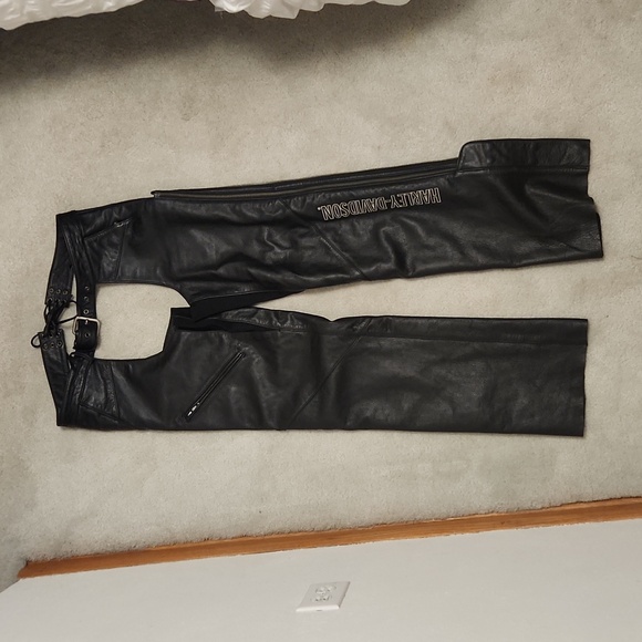 Women's Leather Chaps, Harley-Davidson, Medium, Black - Picture 1 of 6